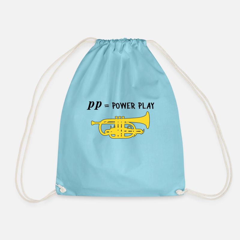 Cornet Geschenk, pp - power play lustig pianissimo - Turnbeutel - Aqua
