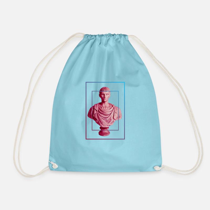 Statuette Synthwave Style Réveil Buste Vaporwave - Sac de sport léger - aqua