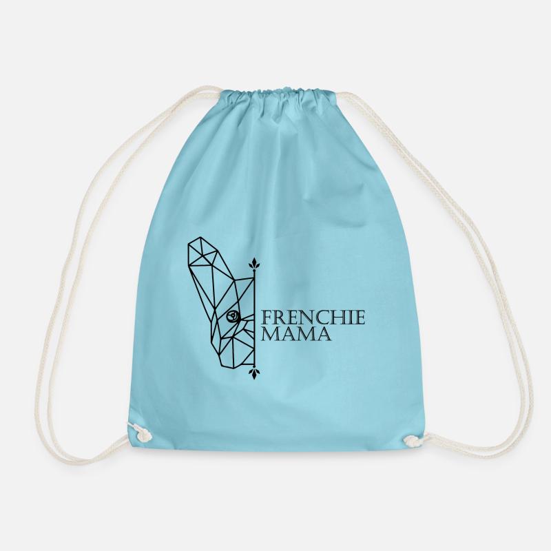 Frenchie Mama - Turnbeutel - Aqua
