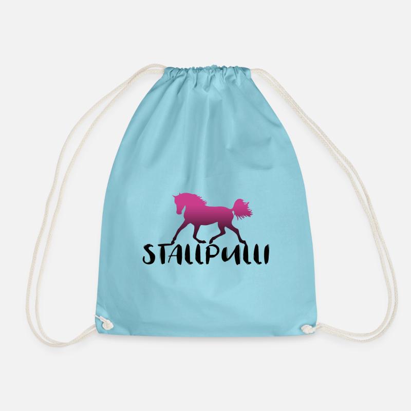 Stallpulli Pferd Reiten Reiterhof Stall Geschenk - Turnbeutel - Aqua
