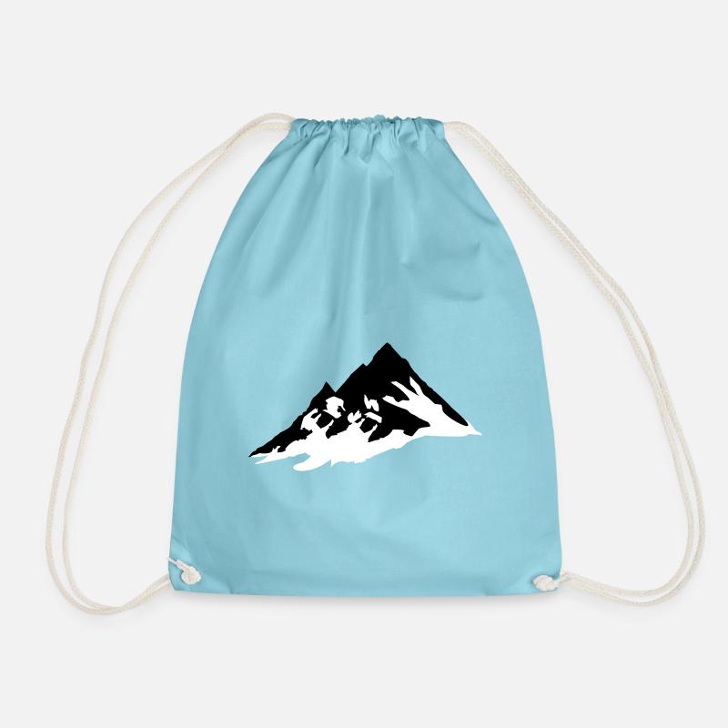 mountain, mountains - Drawstring Bag - aqua