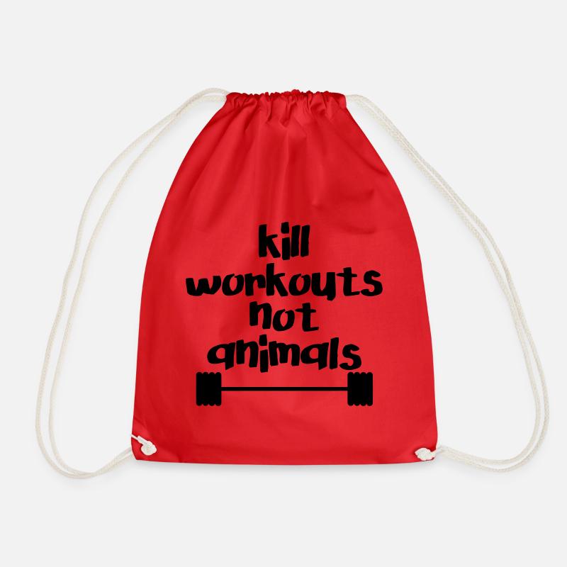 Kill workouts - not animals - Turnbeutel - Rot