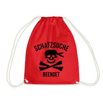 Completed treasure hunt - Drawstring Bag - red - Front