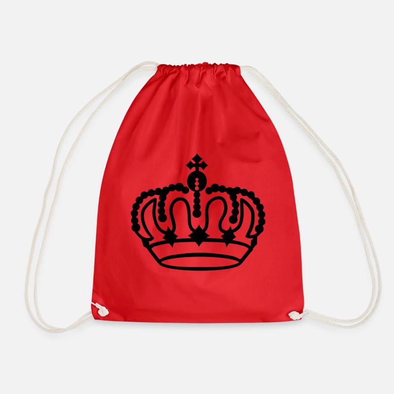 Even a crown - Drawstring Bag - red