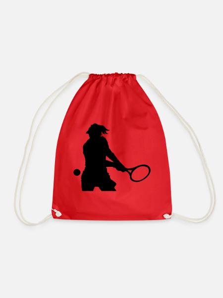 Tennis - Drawstring Bag - red