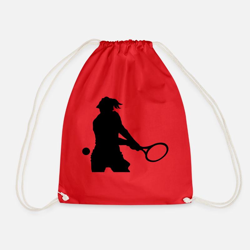 Tennis - Drawstring Bag - red