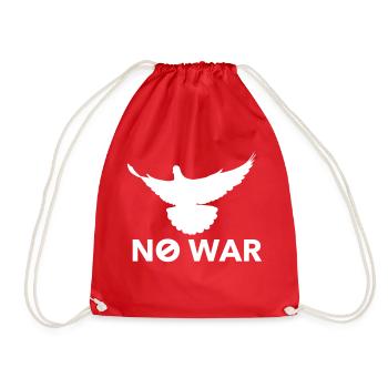Frieden No War - Turnbeutel - Rot - Vorne