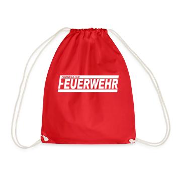 FEUERWEHR modern - Freiwillige Feuerwehr FW32 - Turnbeutel - Rot - Vorne