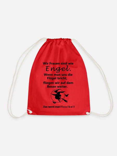 Wir Frauen sind wie Engel - Turnbeutel - Rot