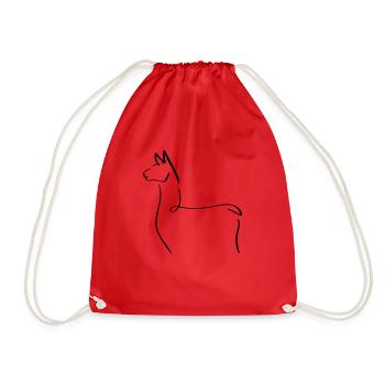 Alpaca Line Art - Minimaliste - Sac de sport léger - rouge - Devant