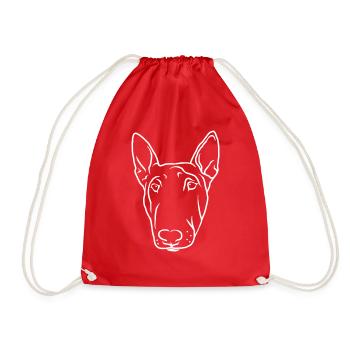 Tête de Bull Terrier - Sac de sport léger - rouge - Devant