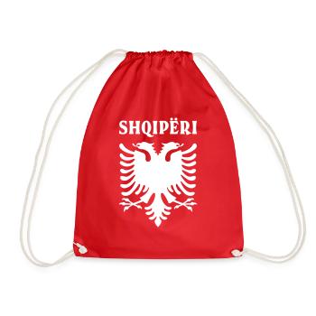 Shqipëri weiss - Turnbeutel - Rot - Vorne
