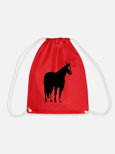 Quarterhorse Silhouette - Turnbeutel - Rot