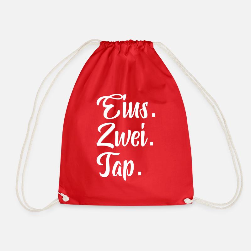 Discofox Eins zwei Tap Tanzen/ Geschenk - Turnbeutel - Rot