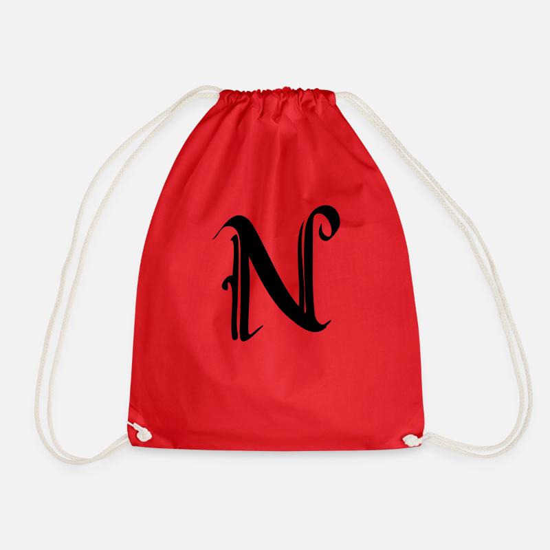 N - Drawstring Bag - red