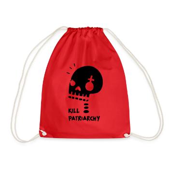 Crâne du féminisme - Sac de sport léger - rouge - Devant