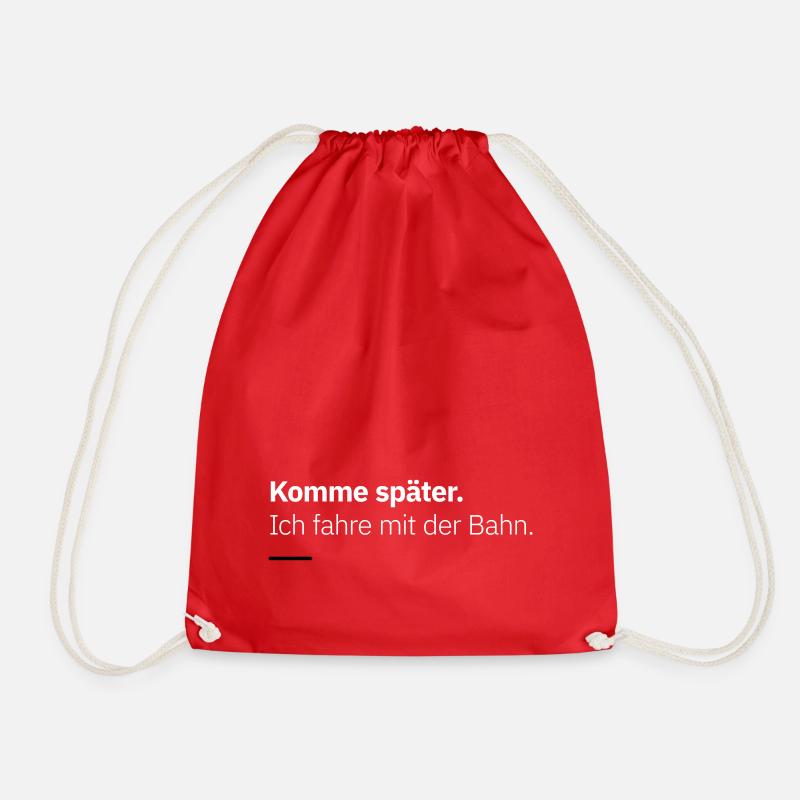 Komme später. - Turnbeutel - Rot