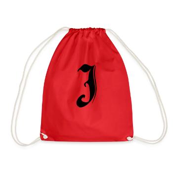 J - Drawstring Bag - red - Front