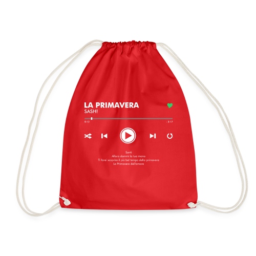 LA PRIMAVERA - Play Button & Lyrics - Drawstring Bag