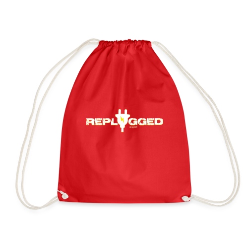 Replugged - Clip Art White - Drawstring Bag