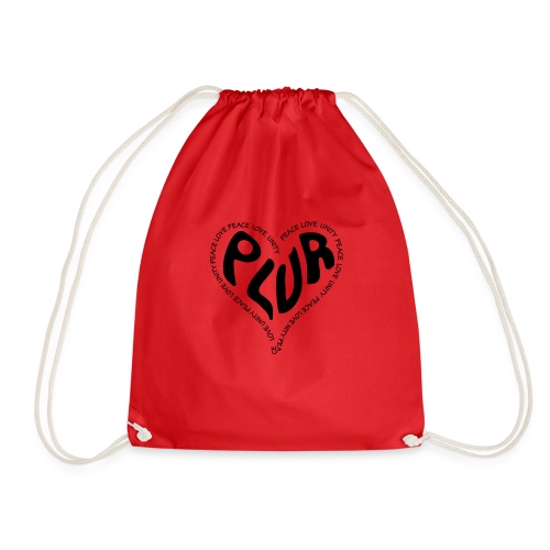 PLUR Peace Love Unity & Respect ravers mantra in a - Drawstring Bag