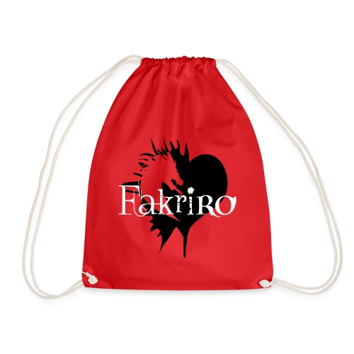 Fakriro Logo sw mit Herz - Turnbeutel