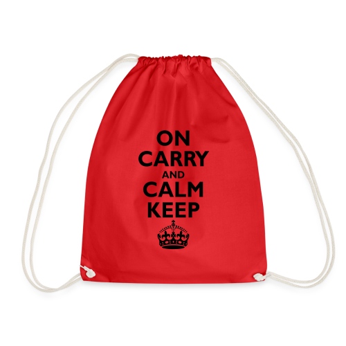 Keep calm upside down - Drawstring Bag