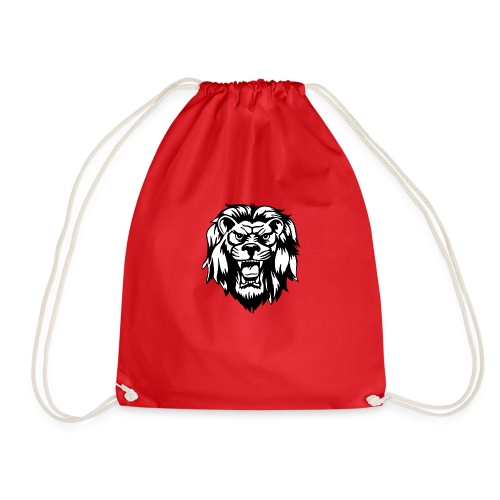 00 lion head black vector - Drawstring Bag