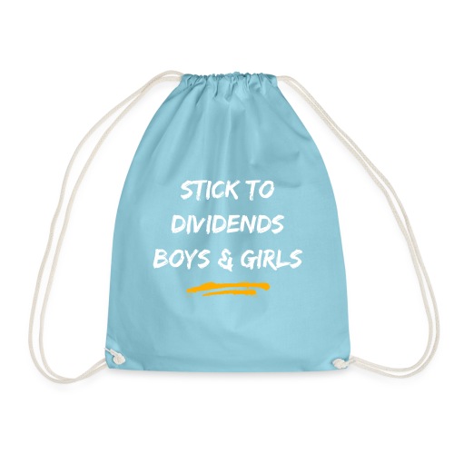 Stick to Dividends Boys and Girls - Drawstring Bag