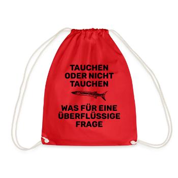 TAUCHEN ODER NICHT TAUCHEN - Turnbeutel - Rot - Vorne