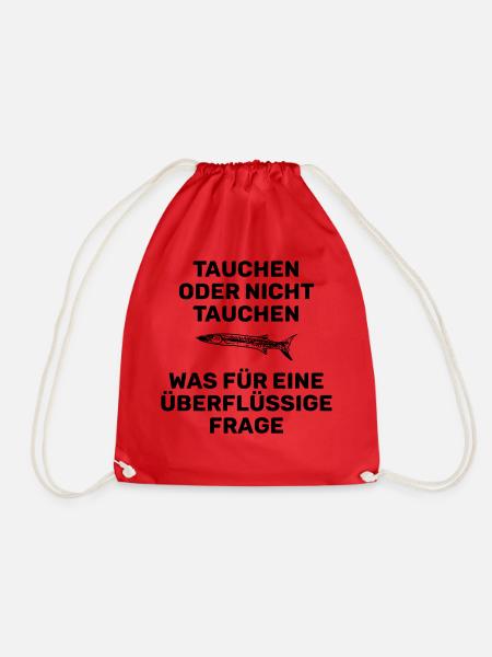 TAUCHEN ODER NICHT TAUCHEN - Turnbeutel - Rot