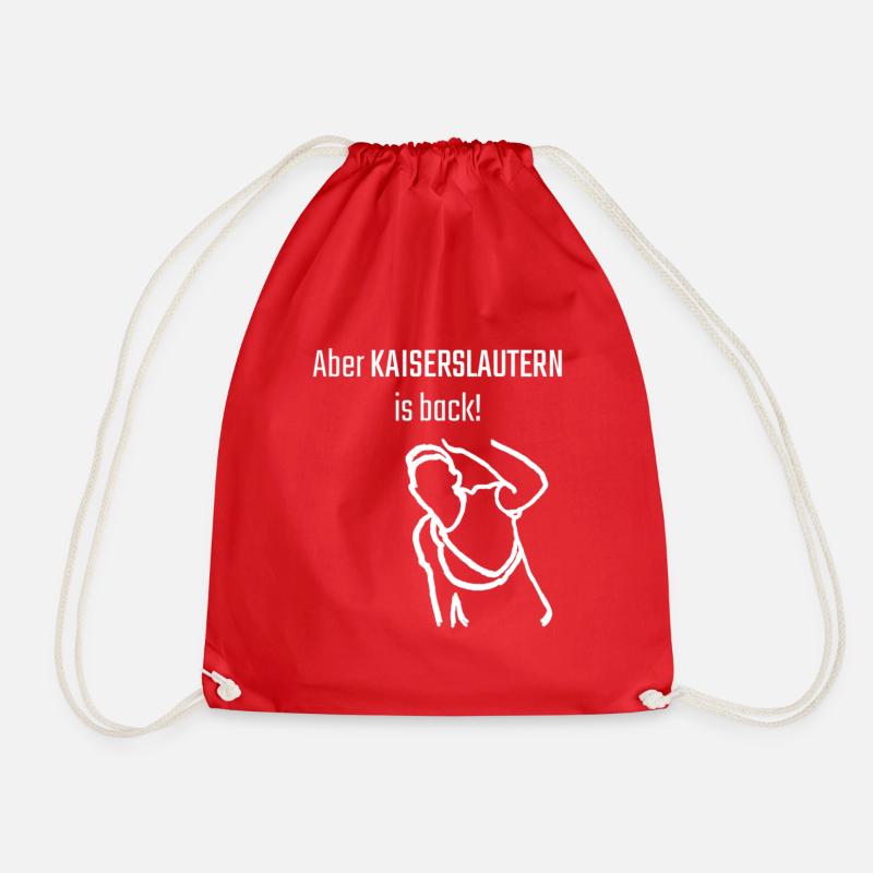 Aber Kaiserslautern is back (white) - Turnbeutel - Rot
