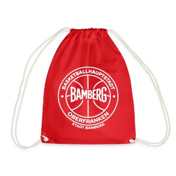 Basketballhauptstadt Bamberg Oberfranken - Turnbeutel - Rot - Vorne