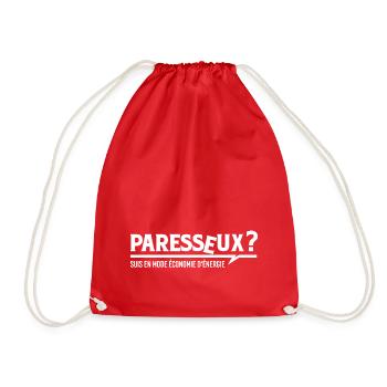 Paresseux ? Suis en mode économie d'énergie ! - Sac de sport léger - rouge - Devant