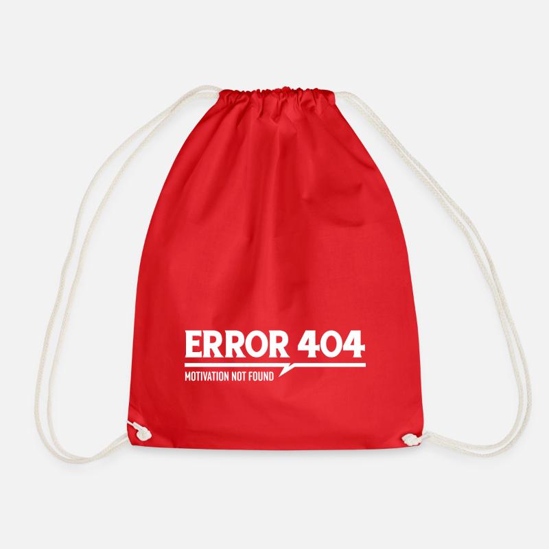 Error 404 motivation not found - Sac de sport léger - rouge