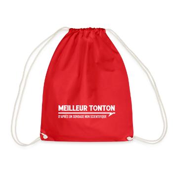 MEILLEUR TONTON - d'après un sondage ... - Sac de sport léger - rouge - Devant