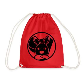 Antispe Bunny (mono) - Turnbeutel - Rot - Vorne