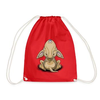 Fawn Bullterrier - Drawstring Bag - red - Front