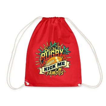 BEACH RUGBY - KICK ME - Drawstring Bag - red - Front