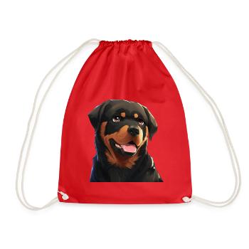 Rottweiler - Drawstring Bag - red - Front