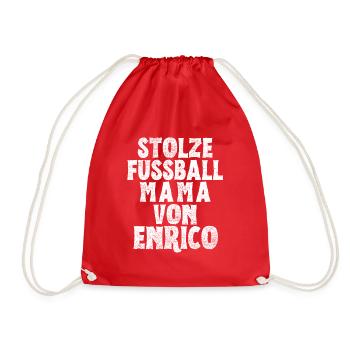 Stolze Fussball Mama von Enrico - Turnbeutel - Rot - Vorne