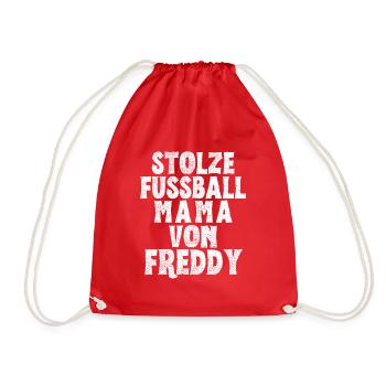Stolze Fussball Mama von Freddy - Turnbeutel - Rot - Vorne
