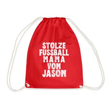 Stolze Fussball Mama von Jason - Turnbeutel - Rot - Vorne