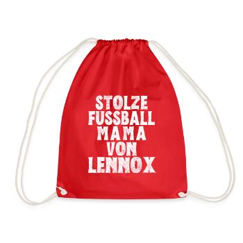 Stolze Fussball Mama von Lennox - Turnbeutel - Rot - Vorne