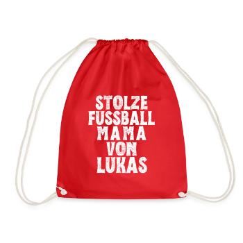 Stolze Fussball Mama von Lukas - Turnbeutel - Rot - Vorne