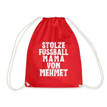 Stolze Fussball Mama von Mehmet - Turnbeutel - Rot - Vorne