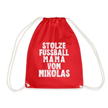 Stolze Fussball Mama von Nikolas - Turnbeutel - Rot - Vorne