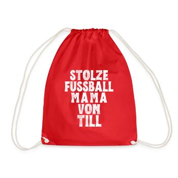 Stolze Fussball Mama von Till - Turnbeutel - Rot - Vorne
