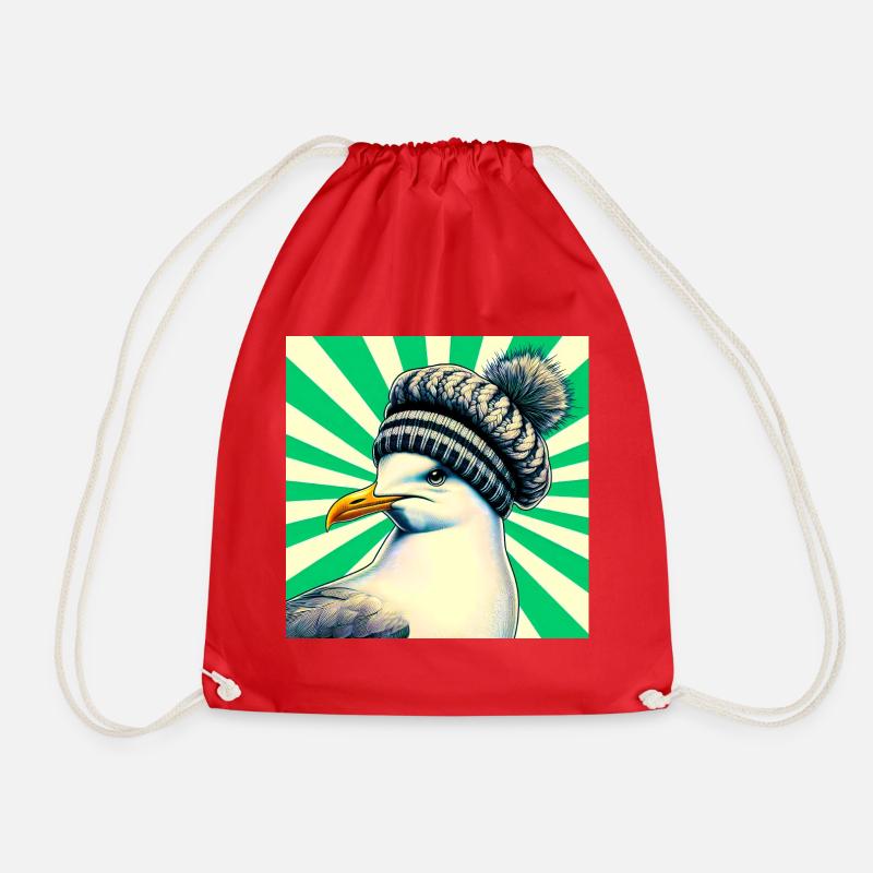 gull - Drawstring Bag - red