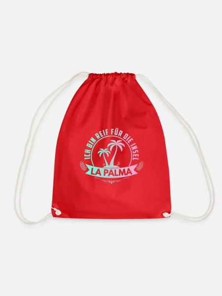 Urlaub – Shirt La Palma Männerreise Geschenk - Turnbeutel - Rot
